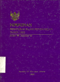 Himpunan Peraturan Pajak Penghasilan Tahun 1989