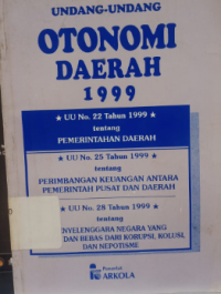 Undang-Undang Otonomi Daerah 1999